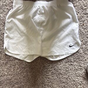 Nike White Sports Shorts